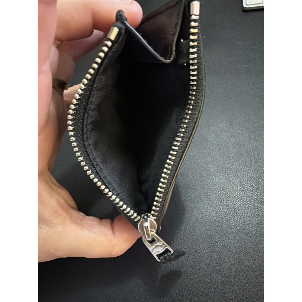 Authentic Coach Signature CC Logo Women's Card Holder/Key Coin Case, Smoke/Black - Picture 6 of 6